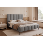 Łóżko tapicerowane LUNERA PANEL AIR 120–200x200 na nóżkach