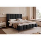 Łóżko tapicerowane LUNERA PANEL AIR 120–200x200 na nóżkach