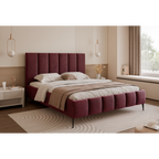 Łóżko tapicerowane LUNERA PANEL AIR 120–200x200 na nóżkach