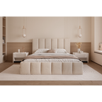 Łóżko tapicerowane LUNERA PANEL SOFT 120–200x200 z wysokim zagłówkiem