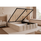 Łóżko tapicerowane LUNERA PANEL SOFT 120–200x200 z wysokim zagłówkiem
