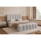 Łóżko tapicerowane LUNERA PANEL SOFT 120–200x200 z wysokim zagłówkiem