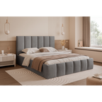 Łóżko tapicerowane LUNERA PANEL SOFT 120–200x200 z wysokim zagłówkiem