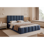 Łóżko tapicerowane LUNERA PANEL SOFT 120–200x200 z wysokim zagłówkiem