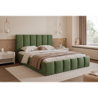 Łóżko tapicerowane LUNERA PANEL SOFT 120–200x200 z wysokim zagłówkiem