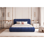 Łóżko tapicerowane LUMIÈRE Roll SLIM - Tkanina Dream Velvet