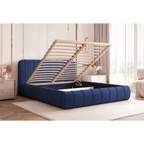 Łóżko tapicerowane LUMIÈRE Roll SLIM - Tkanina Dream Velvet