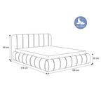 Łóżko tapicerowane LUMIÈRE Roll SLIM - Tkanina Dream Velvet