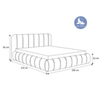 Łóżko tapicerowane LUMIÈRE Roll SLIM - Tkanina Dream Velvet