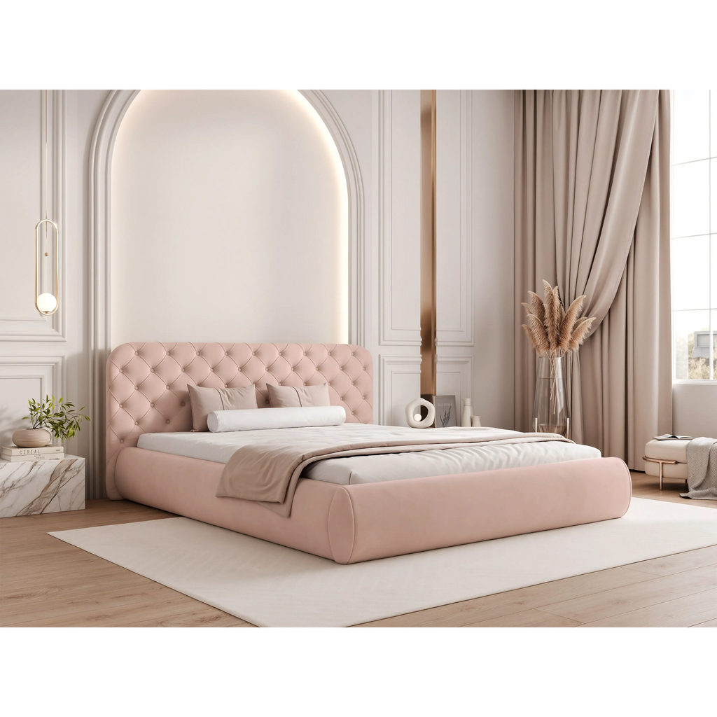 Łóżko tapicerowane CELESTE SLIM - Tkanina Matt Velvet