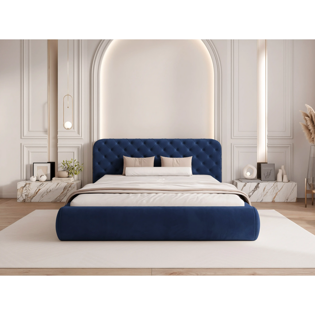 Łóżko tapicerowane CELESTE SLIM - Tkanina Matt Velvet