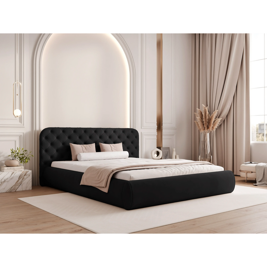 Łóżko tapicerowane CELESTE SLIM - Tkanina Matt Velvet