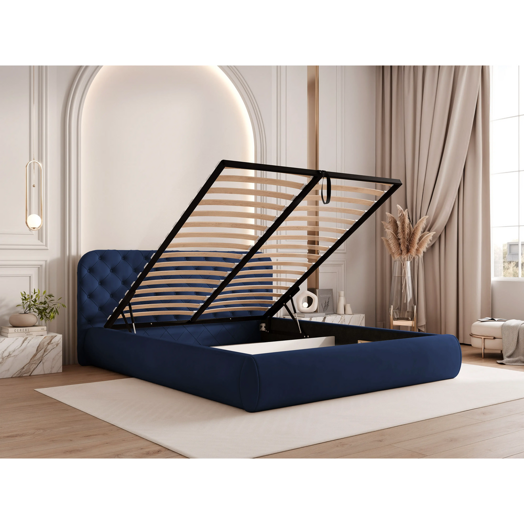 Łóżko tapicerowane CELESTE SLIM - Tkanina Matt Velvet