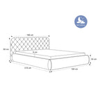 Łóżko tapicerowane CELESTE SLIM - Tkanina Matt Velvet