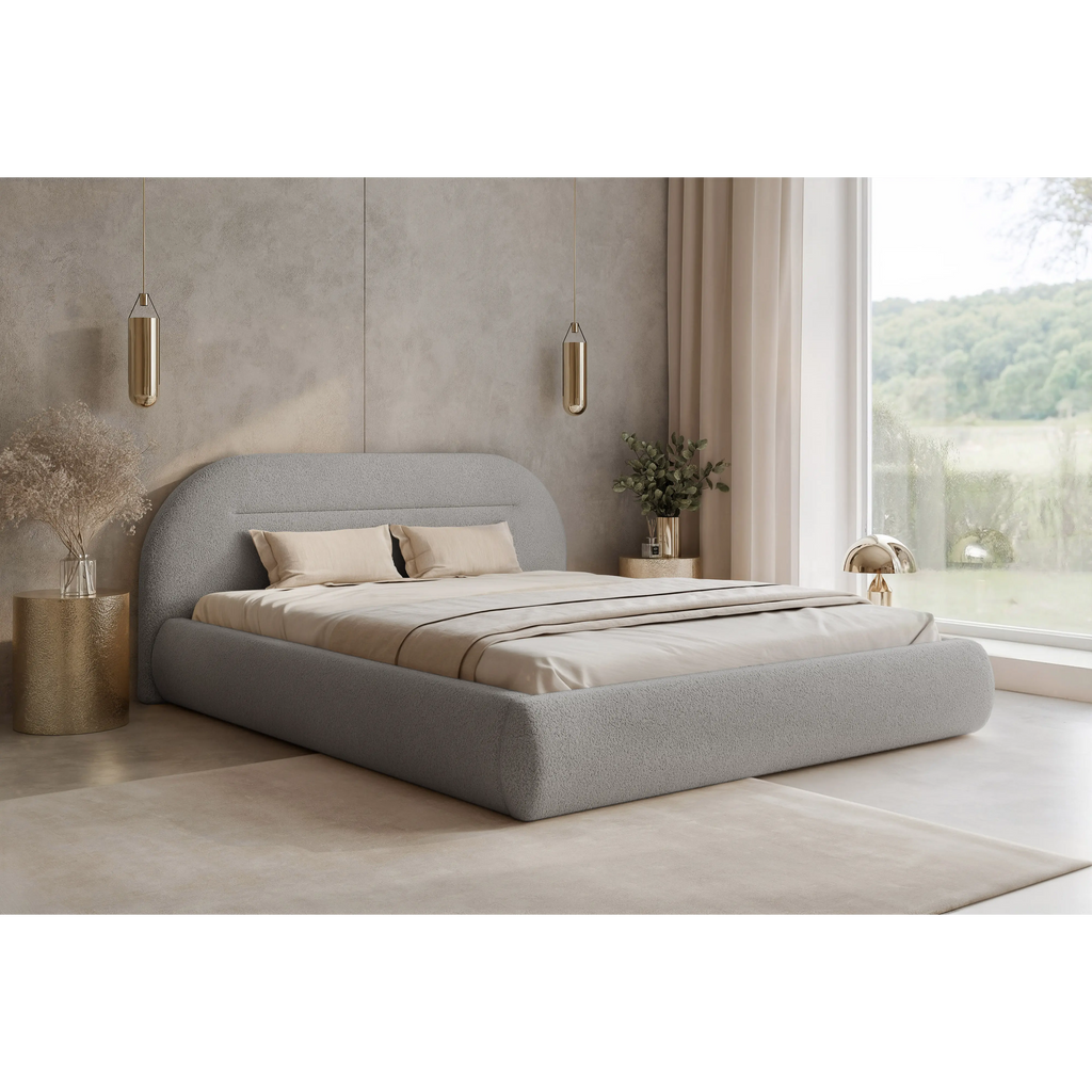 Łóżko tapicerowane NOÉVA SLIM - Tkanina Monte