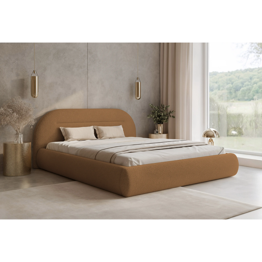 Łóżko tapicerowane NOÉVA SLIM - Tkanina Monte