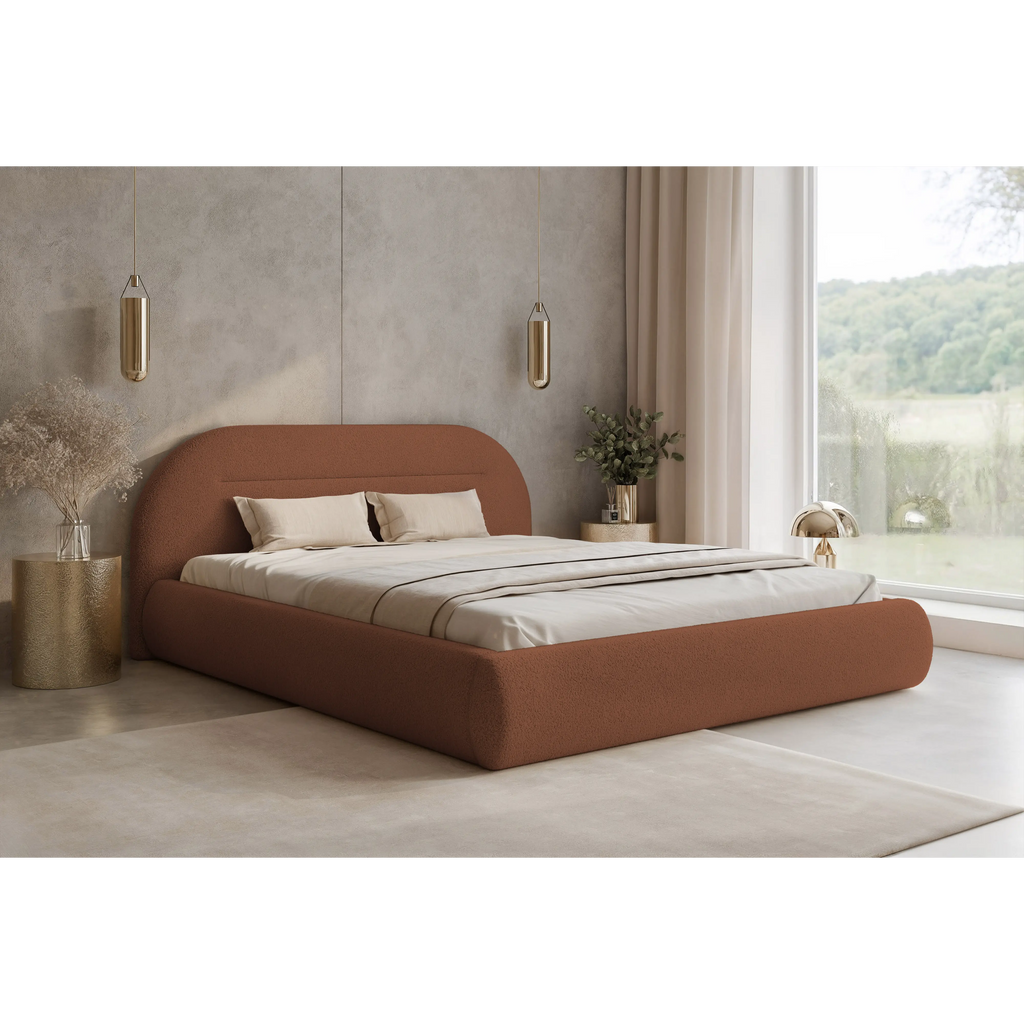 Łóżko tapicerowane NOÉVA SLIM - Tkanina Monte