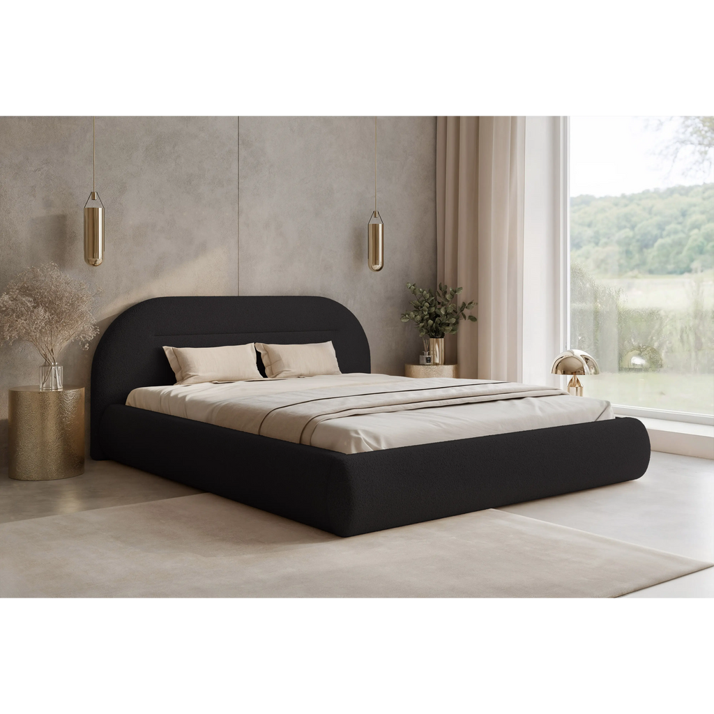 Łóżko tapicerowane NOÉVA SLIM - Tkanina Monte