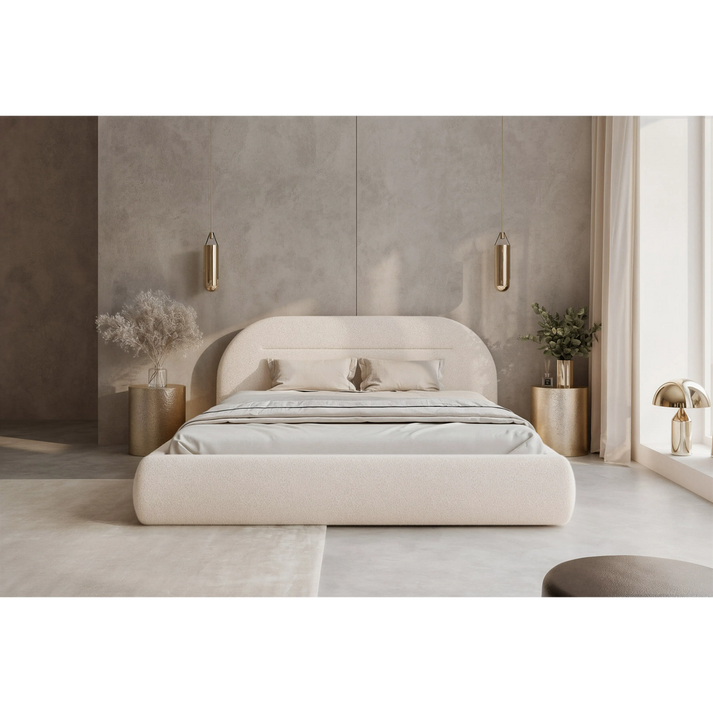 Łóżko tapicerowane NOÉVA SLIM - Tkanina Monte