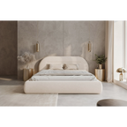 Łóżko tapicerowane NOÉVA SLIM - Tkanina Monte