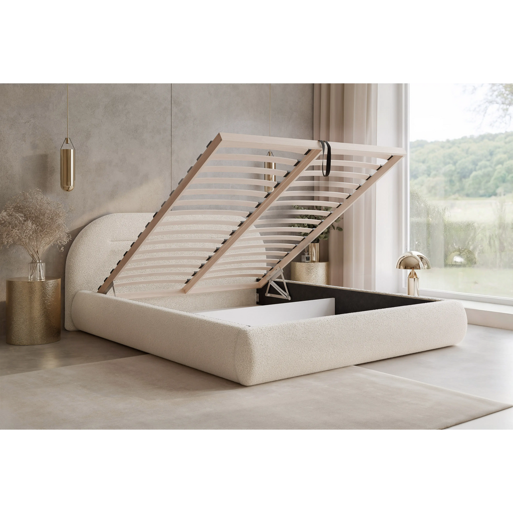 Łóżko tapicerowane NOÉVA SLIM - Tkanina Monte