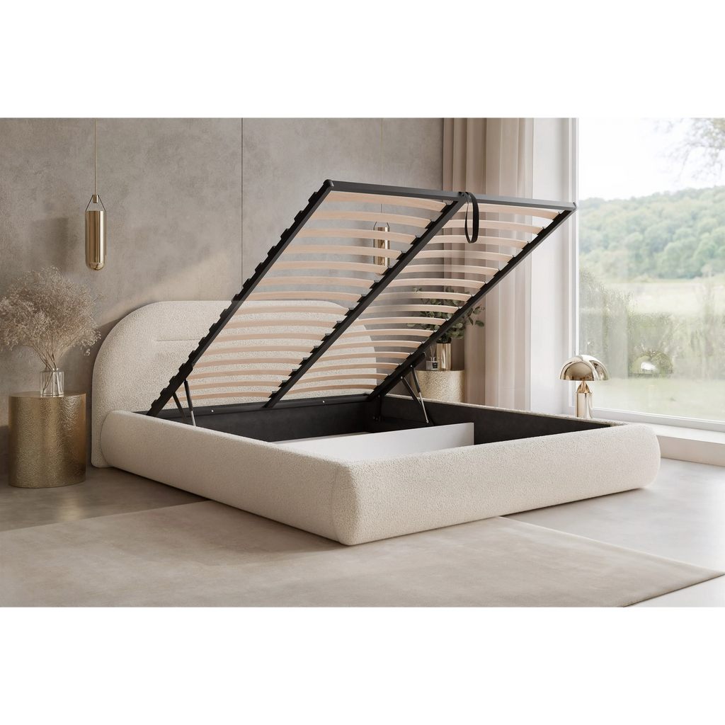 Łóżko tapicerowane NOÉVA SLIM - Tkanina Monte