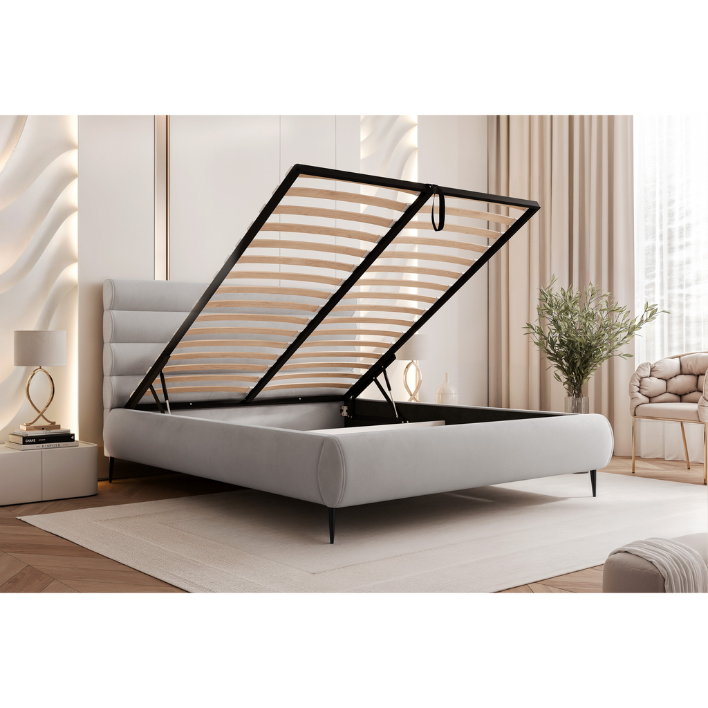 Łóżko tapicerowane VELARO SOFT ROLL AIR na nóżkach 120–200x200