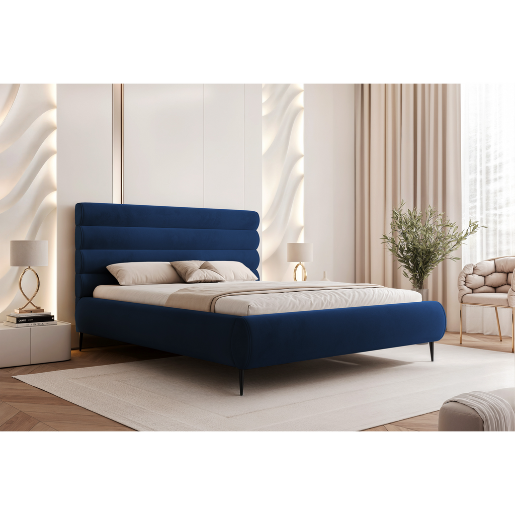 Łóżko tapicerowane VELARO SOFT ROLL AIR na nóżkach 120–200x200