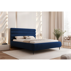 Łóżko tapicerowane VELARO SOFT ROLL AIR na nóżkach 120–200x200