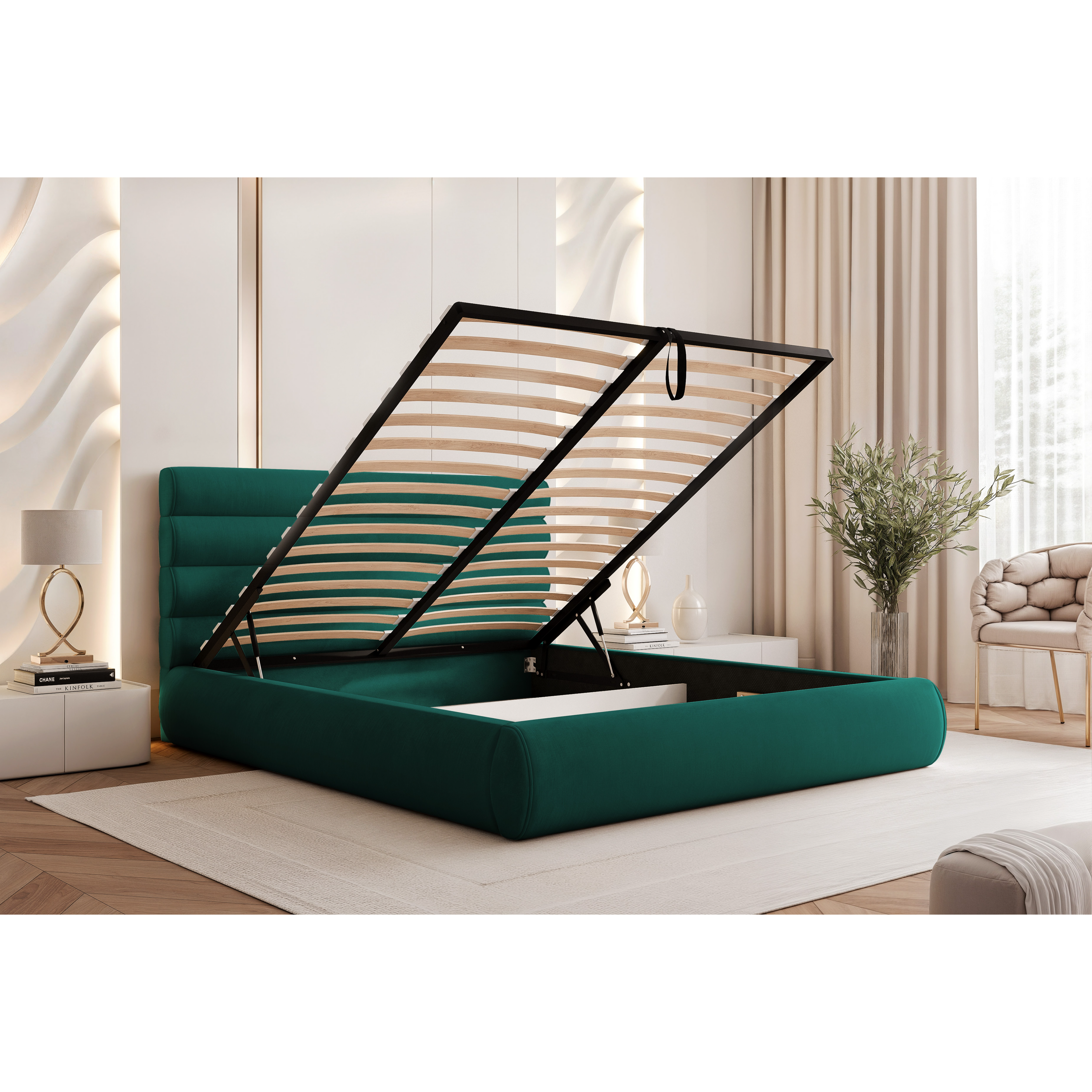 Łóżko tapicerowane VELARO SOFT ROLL 120–200x200