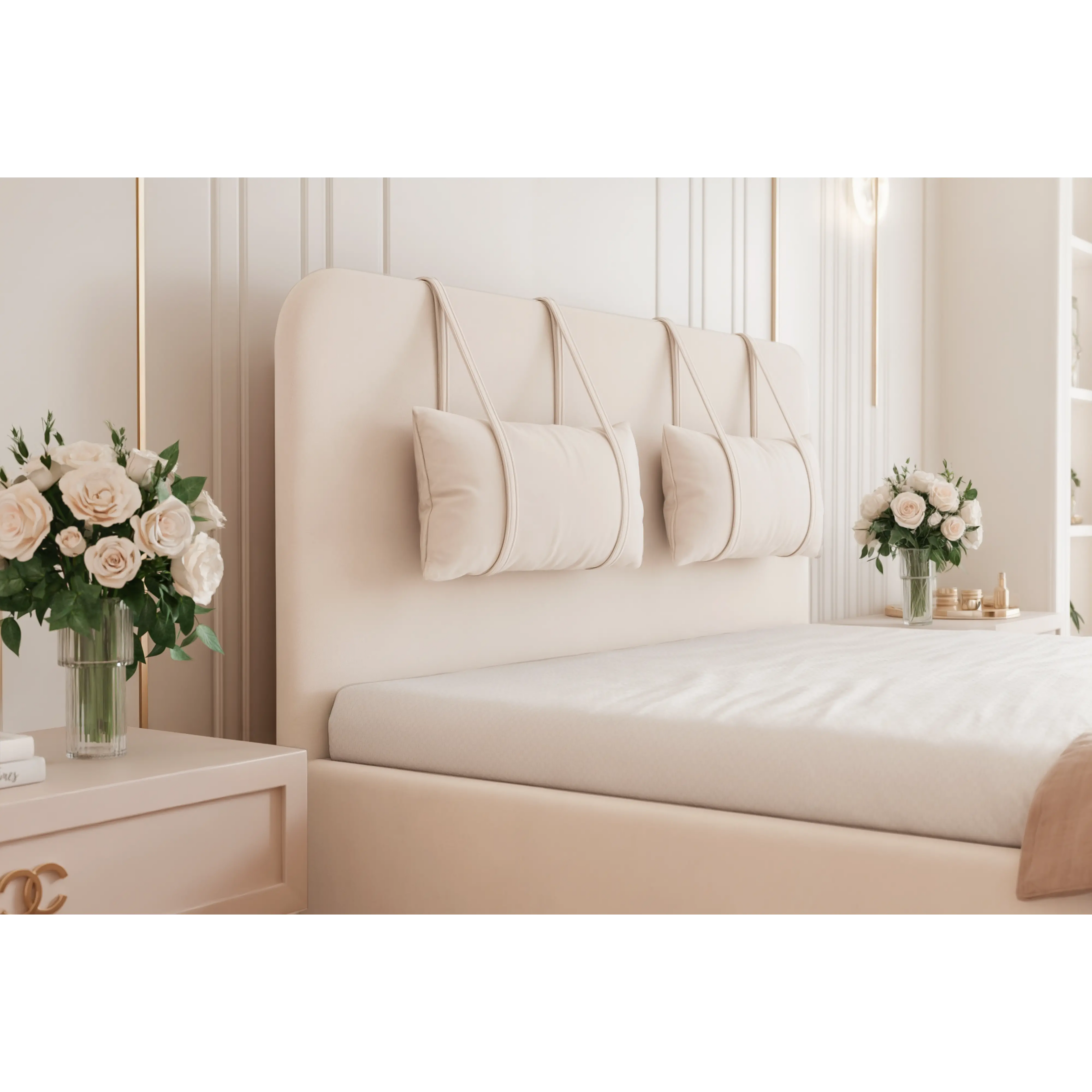 Łóżko tapicerowane AURELIA SLIM - Tkanina Dream Velvet