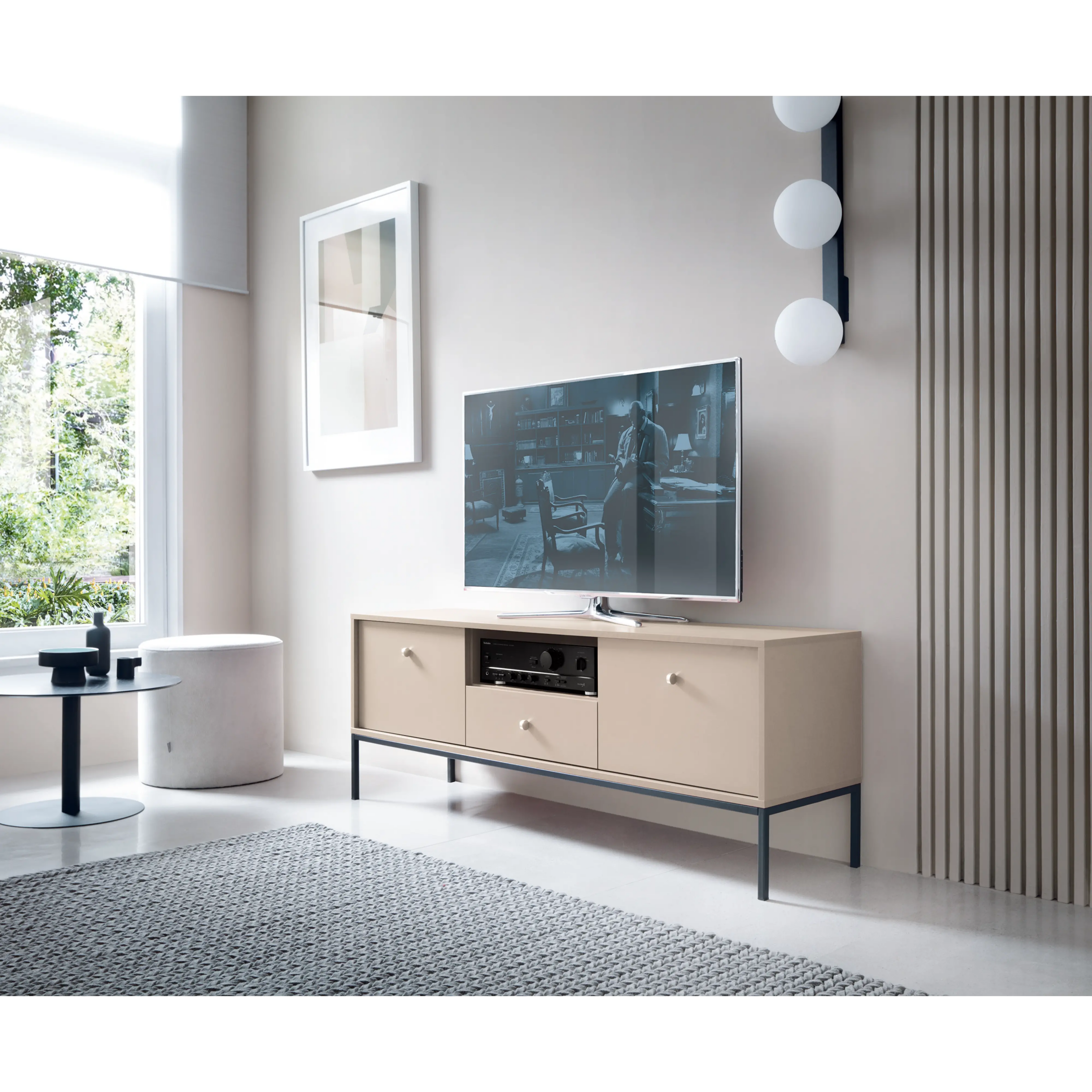 Szafka RTV-154 Dwudrzwiowa Beż Piaskowy MRTV154 MONO