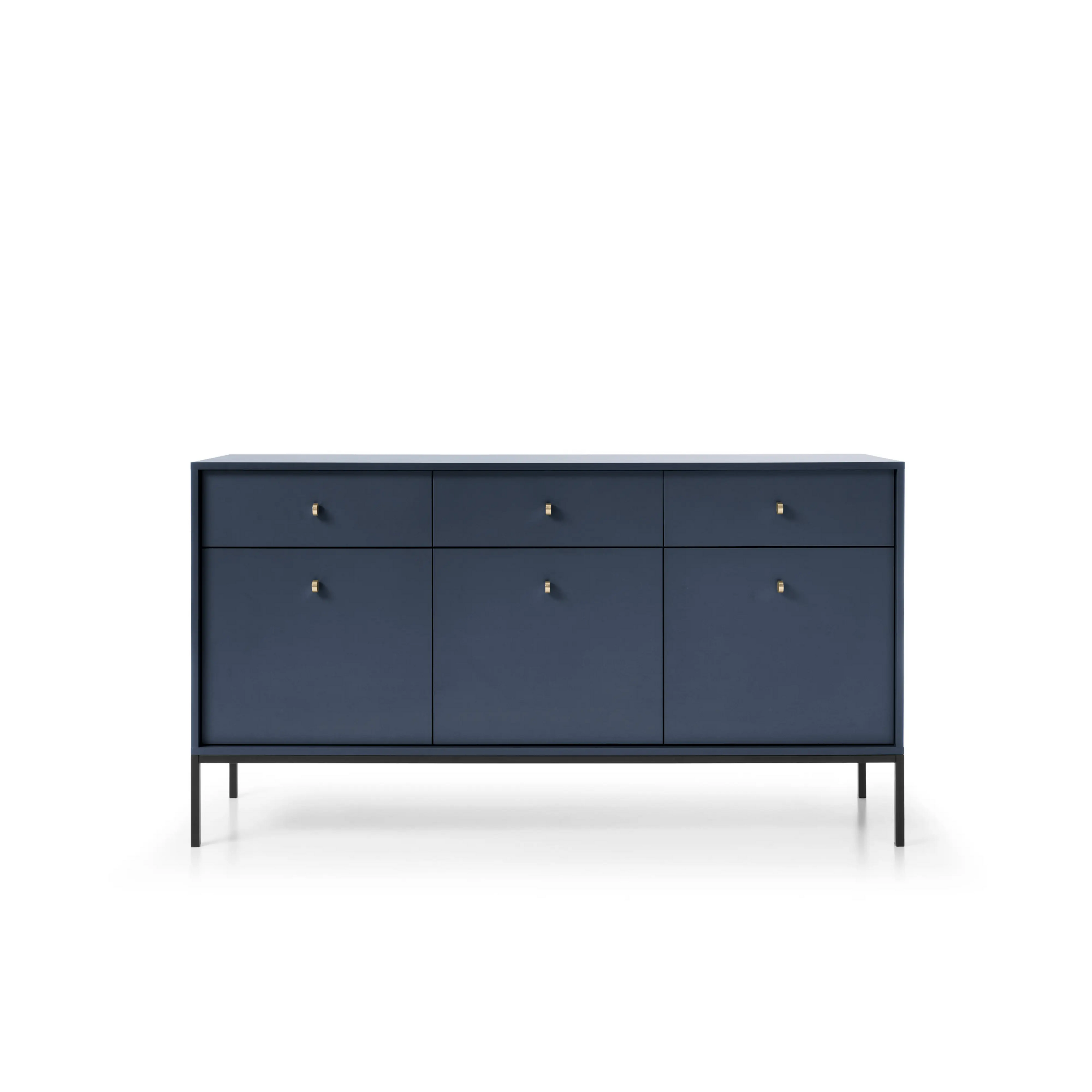 Komoda Trzydrzwiowa z Szufladami Granat MKSZ154 MONO