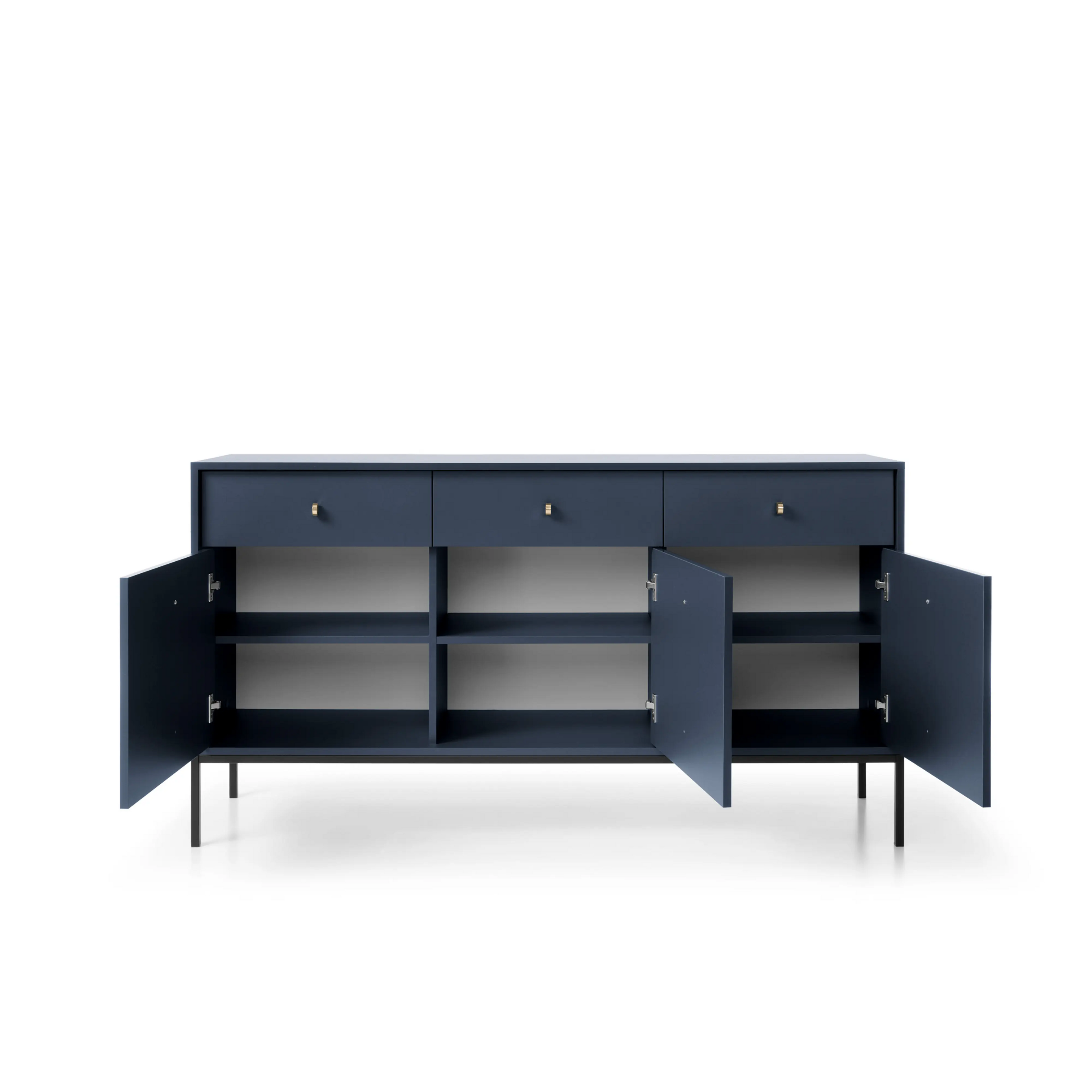 Komoda Trzydrzwiowa z Szufladami Granat MKSZ154 MONO