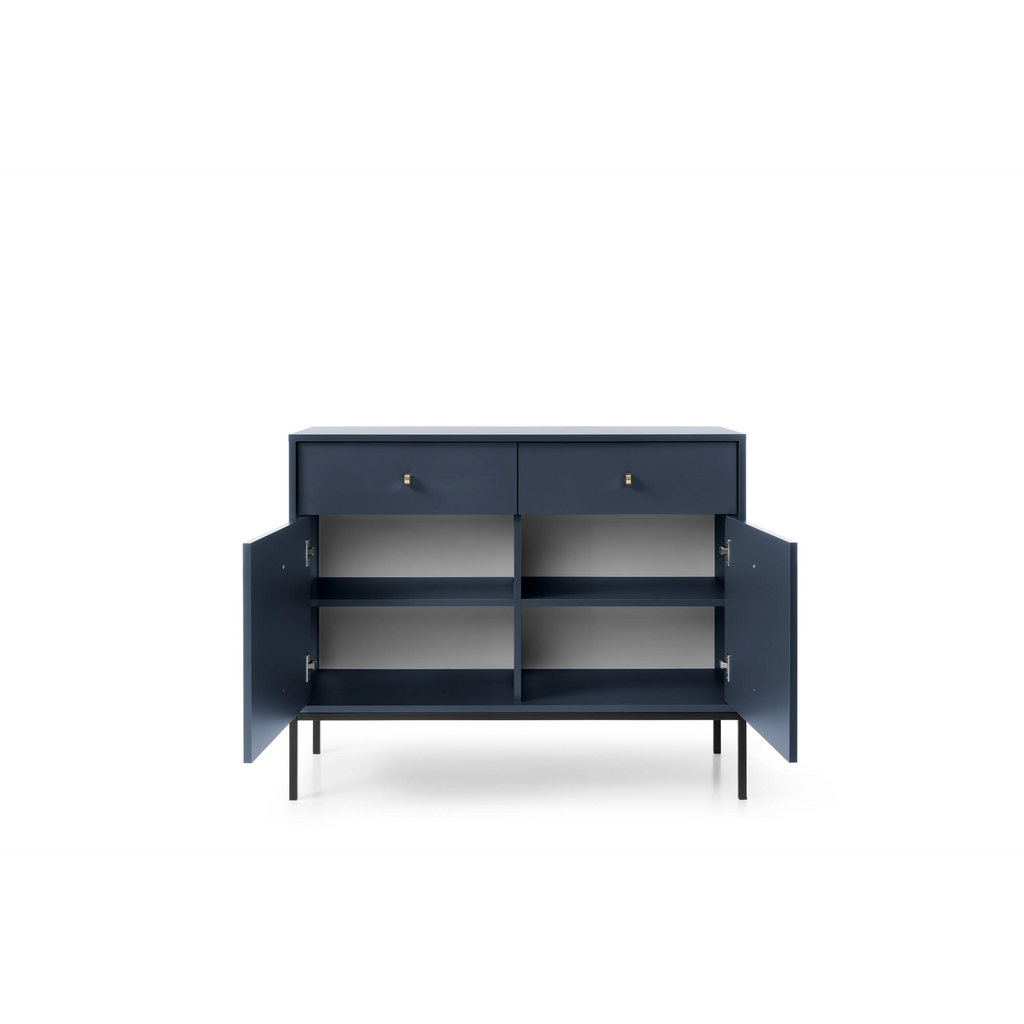 Komoda Dwudrzwiowa z Szufladami Granat MKSZ104 MONO