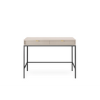 Toaletka LUMI 2S – 104 cm, kaszmir, ryflowane fronty, czarne nóżki