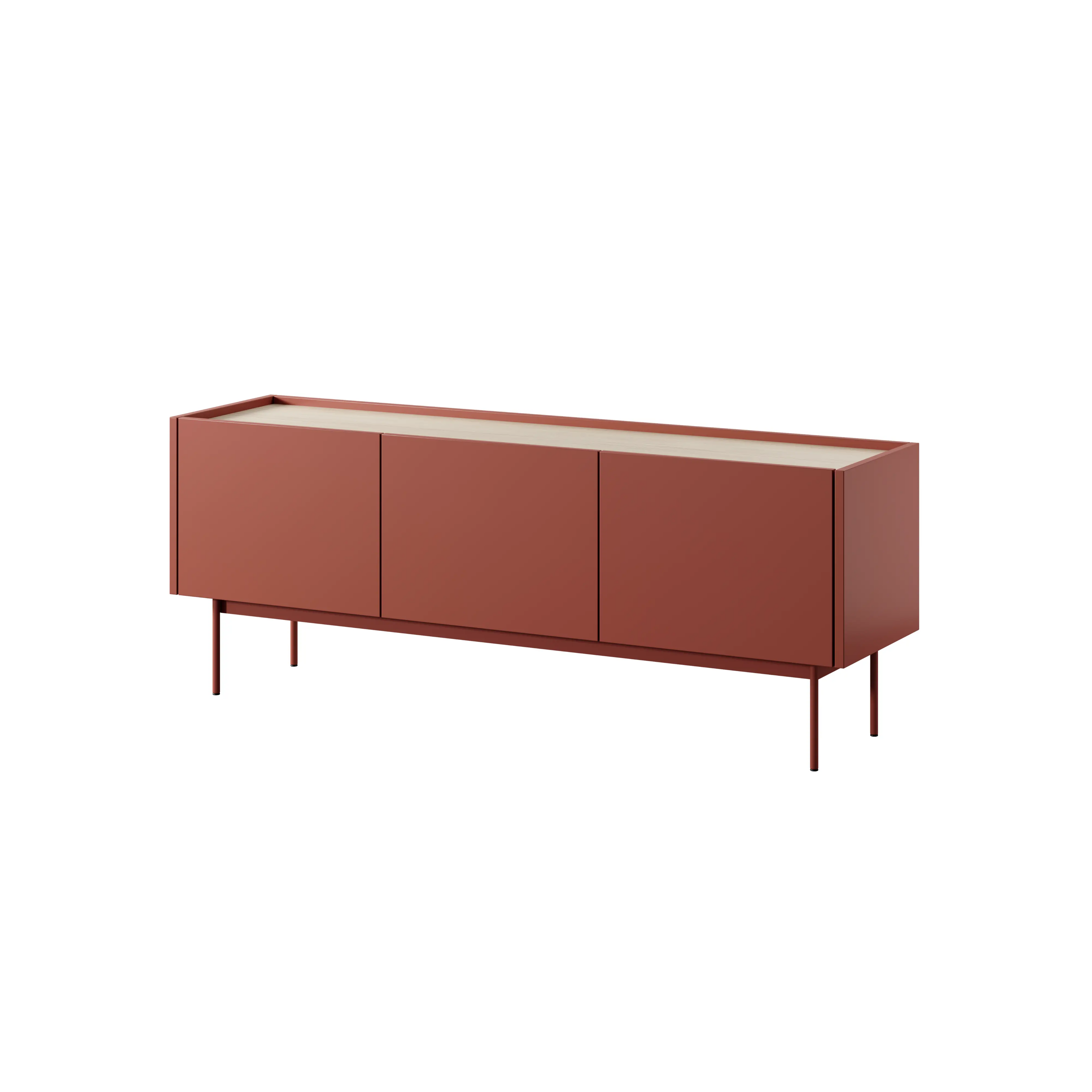 Szafka RTV-144 Trzydrzwiowa Ceramic Red COLOR
