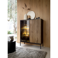 Witryna Dwudrzwiowa Dąb Wotan-Czarna WT-104 Sento