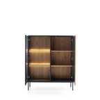 Witryna Dwudrzwiowa Dąb Wotan-Czarna WT-104 Sento