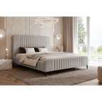 Łóżko tapicerowane Lunara SLIM na nóżkach - Tkanina Dream Velvet