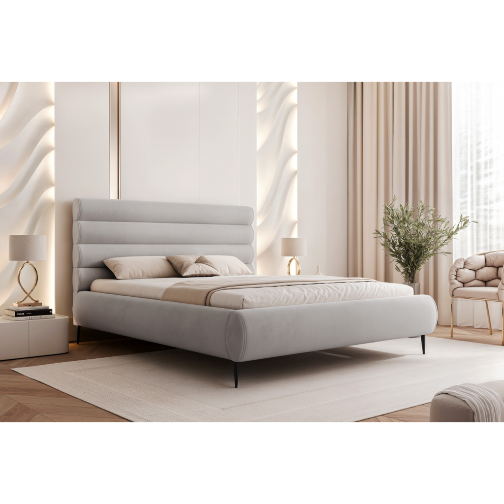 Łóżko tapicerowane VELARO SOFT ROLL AIR na nóżkach 120–200x200