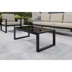 Zestaw mebli ogrodowych – sofa 3-osobowa + sofa 2-osobowa + fotel + stolik