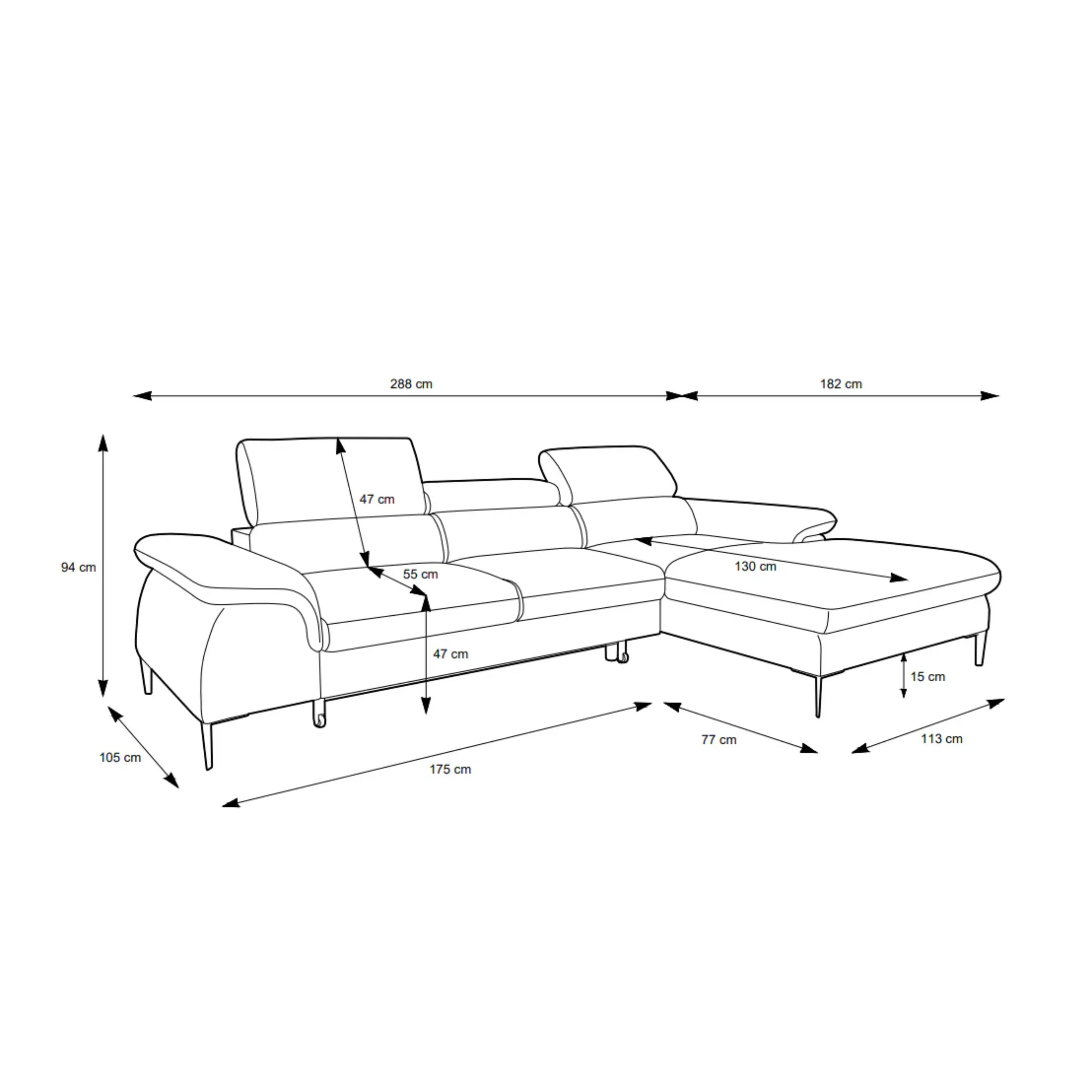 Narożnik Comfy M – kompaktowy komfort w eleganckiej formie