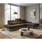 Narożnik nowoczesny 316cm Brązowy Montero Soft Lounge z el.funkcją wysuwu siedziska