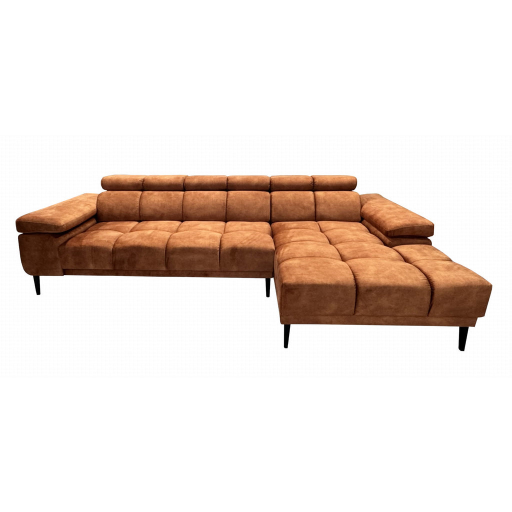 Narożnik 300 cm Oranżowy nowoczesny Relaxio Motion Corner z el.funkcją wysuwu siedziska