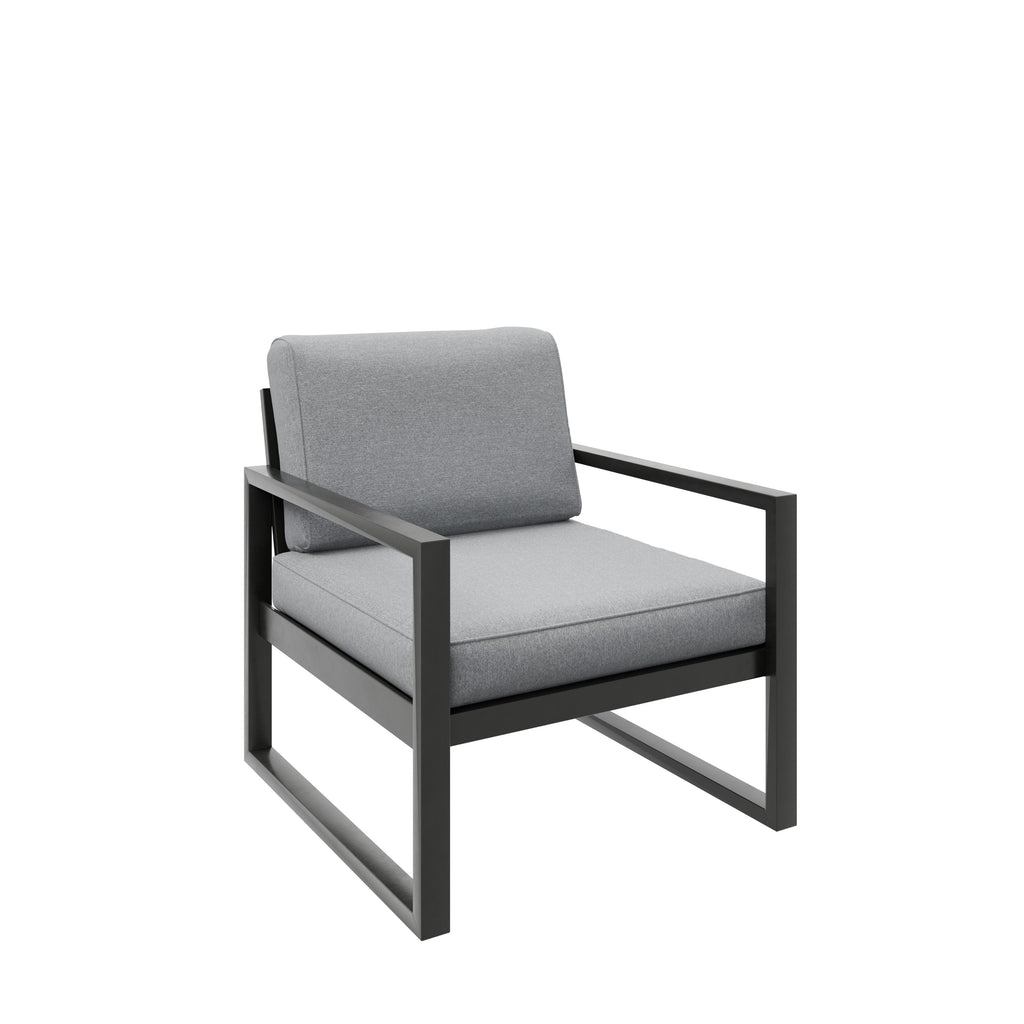 Zestaw mebli ogrodowych – sofa 3-osobowa + sofa 2-osobowa + fotel + stolik