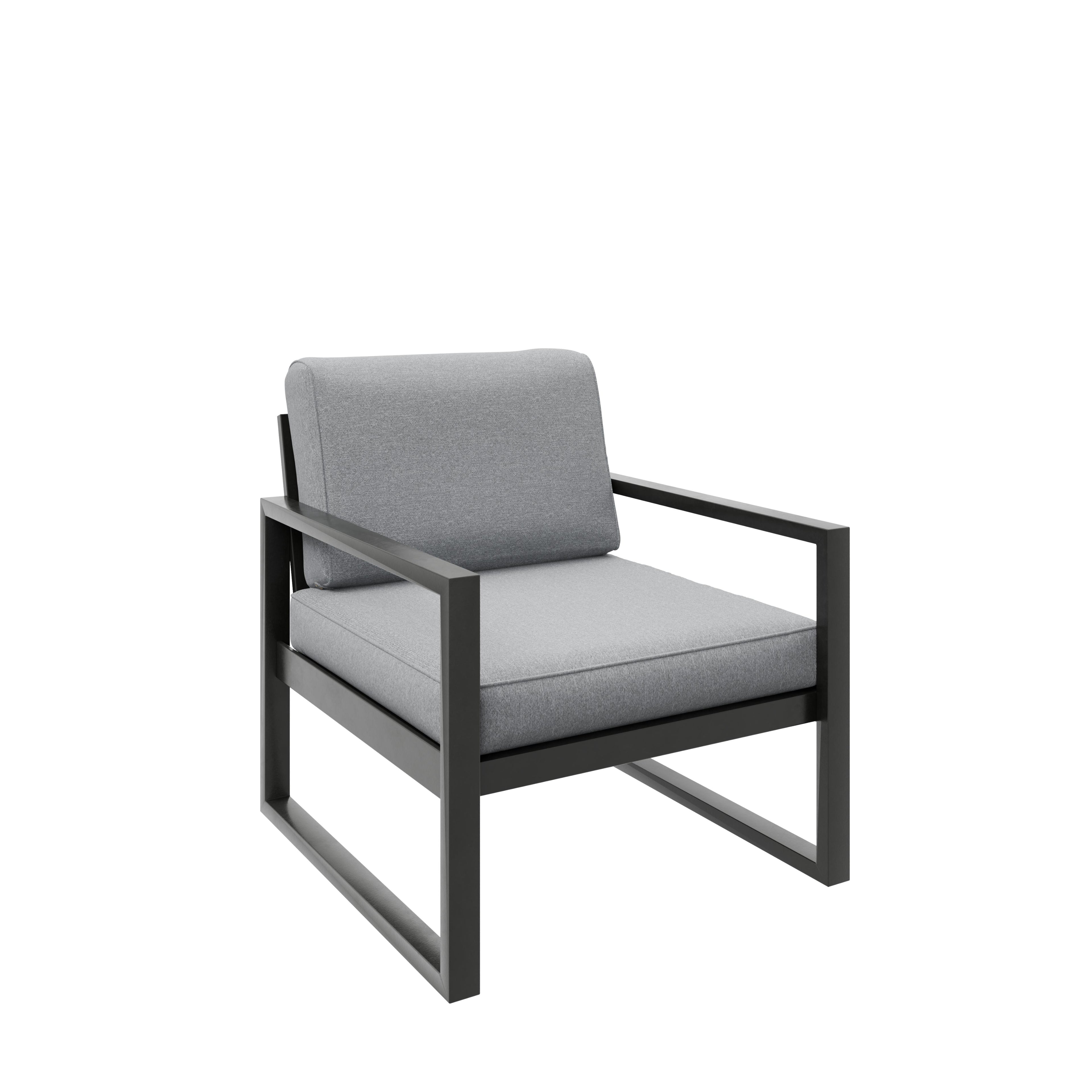 Zestaw mebli ogrodowych – sofa 3-osobowa + sofa 2-osobowa + fotel + stolik