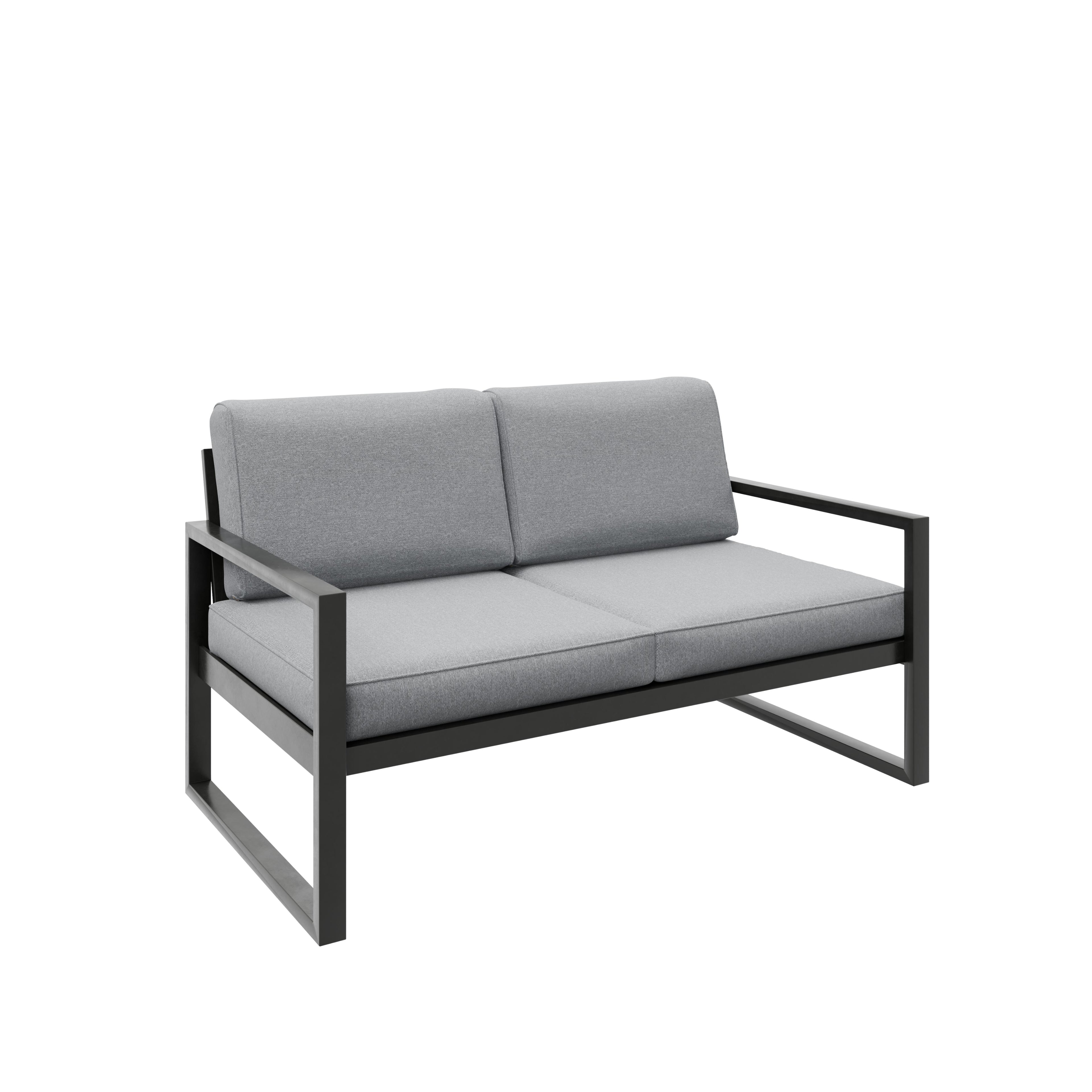 Zestaw mebli ogrodowych – sofa 3-osobowa + sofa 2-osobowa + fotel + stolik