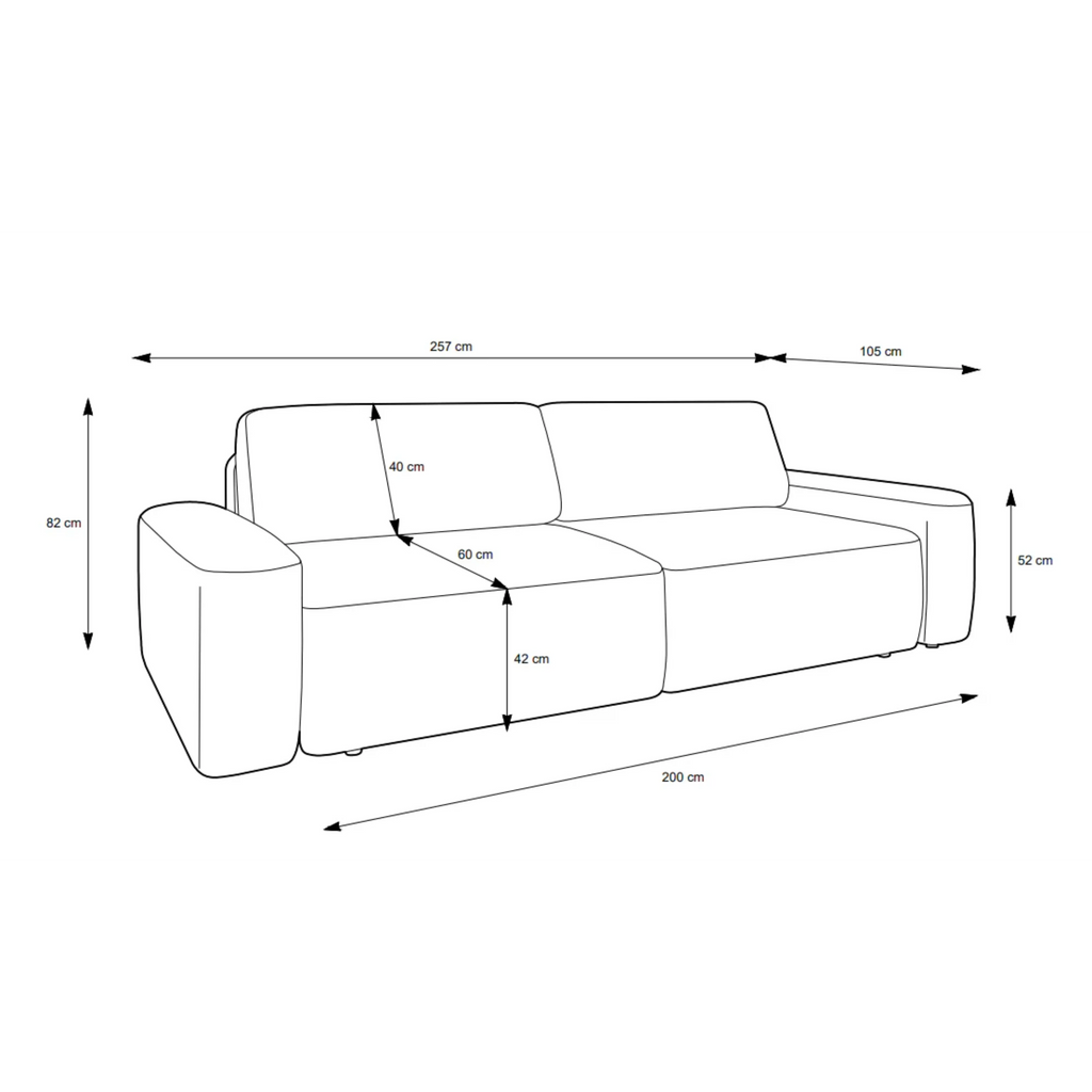 Sofa rozkładana Mellow - Nowoczesny komfort do salonu
