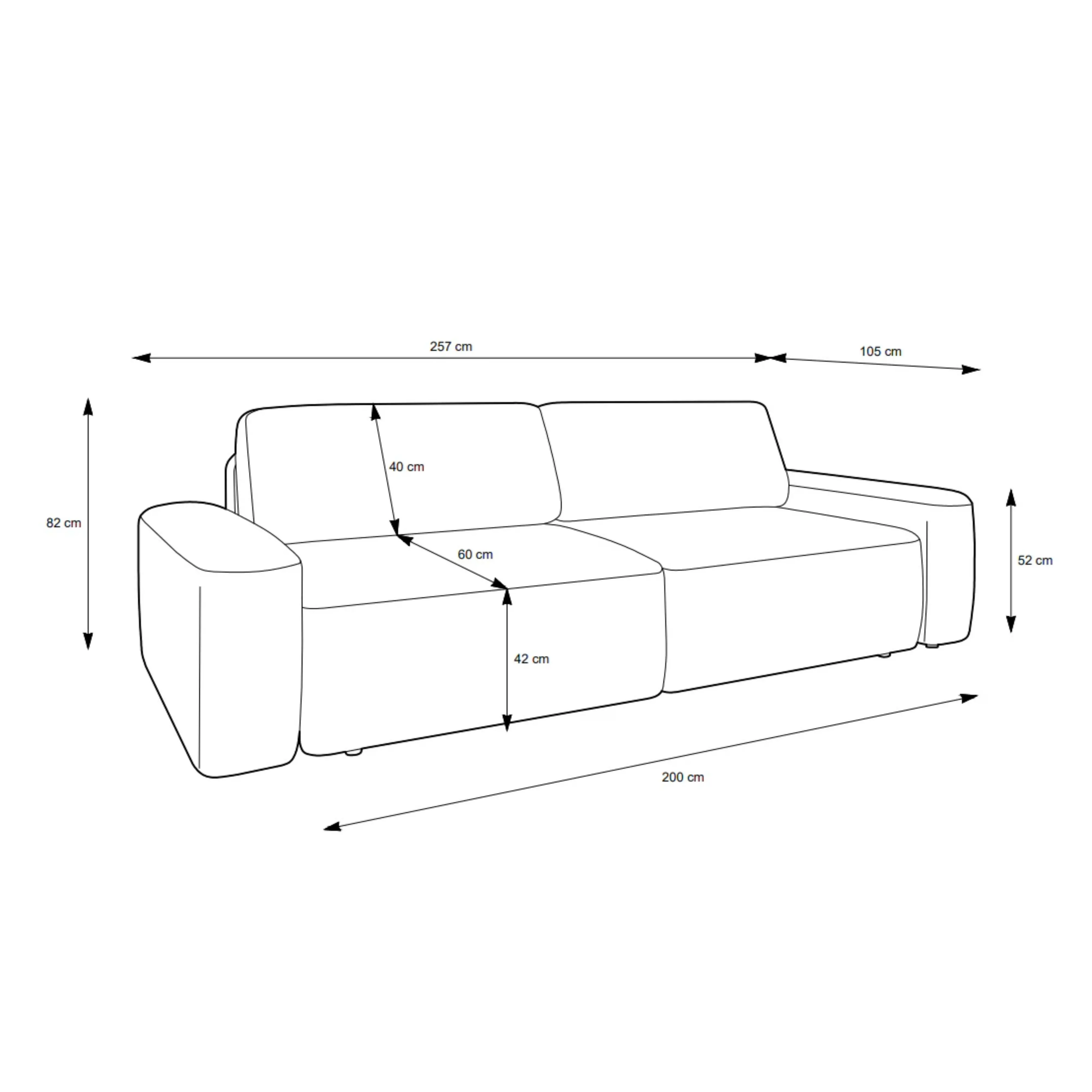 Sofa rozkładana Mellow - Nowoczesny komfort do salonu